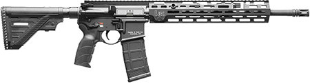 [642230269415] HK 81000828 MR556 A4 5.56x45mm 10+1 16.50" Black Threaded Barrel, Black Picatinny Rail, M-LOK Handguard, 6 Position Black Synthetic Stock, Ambidextrous
