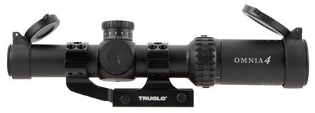 [788130024409] TruGlo TG-8514TLR Omnia Tactical Black Anodized 1-4x24mm 30mm Tube Illuminated APTR Reticle
