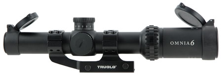 [788130024416] TruGlo TG8516TLR Omnia Tactical Black Anodized 1-6x24mm 30mm Tube Illuminated APTR Reticle