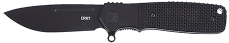 [794023008494] CRKT K245KKP Homefront  EDC Compact 2.91" Folding Aluminum/G10 Plain Black DLC S35VN SS Blade, Black G10 Handle