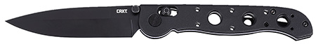 [794023094657] CRKT M16-03XK M16 03XK EDC 3.57" Folding Spear Point Plain Black EDP D2 Steel Blade, Black Grivory Handle