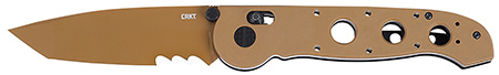 [794023094664] CRKT M16-14XD M16 14XD 3.97" Folding Tanto Part Serrated FDE TiNi 1.4116 SS Blade, FDE G10 Handle
