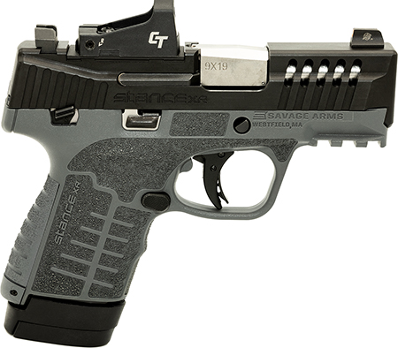 [011356670601] Savage Arms 67060 Stance XR 9mm 13+1 3.20" Natural Black Nitride Ported Stainless Steel Slide Gray Glass Filled Nylon Grip Ambidextrous