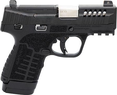 [011356670632] Savage Arms 67063 Stance XR 9mm 13+1 3.20" Natural Black Nitride Ported Stainless Steel Slide Black Glass Filled Nylon Grip Ambidextrous