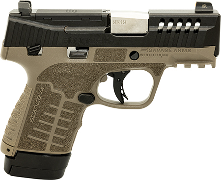 [011356670656] Savage Arms 67065 Stance XR 9mm 13+1 3.20" Natural Black Nitride Ported Stainless Steel Slide FDE Glass Filled Nylon Grip Ambidextrous
