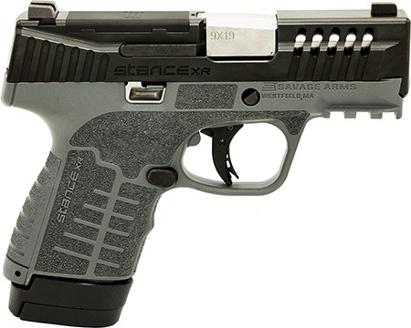 [011356670663] Savage Arms 67066 Stance XR Micro Frame 9mm Luger 13+1 3.20" Stainless Steel Barrel, Black Nitride Ported Steel Slide, Gray Stainless Steel Frame w/Picatinny Rail, Gray GFN Grip, Ambidextrous