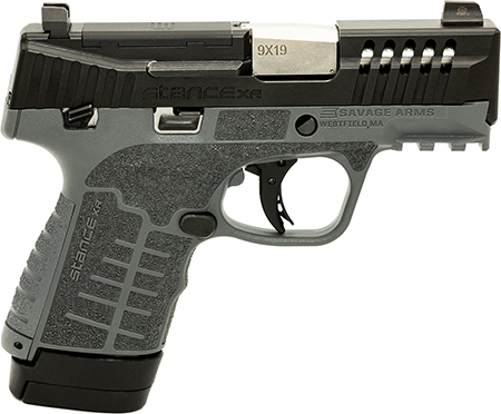 [011356670670] Savage Arms 67067 Stance XR Micro Frame 9mm Luger 13+1 3.20" Stainless Steel Barrel, Black Nitride Ported/Serrated Steel Slide, Gray Stainless Steel Frame w/Picatinny Rail, Gray GFN Grip, Ambidextrous