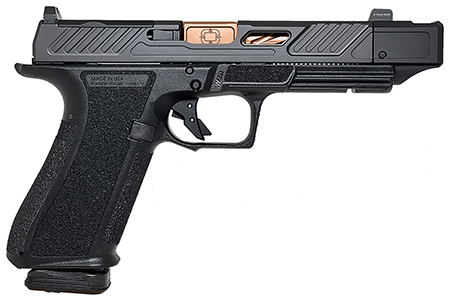 [810120316055] Shadow Systems SS2239CA DR920P Elite 9mm 10+1 Bronze TICN Black Nitride Optic Cut/Serrated/Window Cut Stainless Steel Slide Black Black Interchangeable Backstrap Grip *CA Compliant