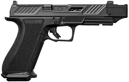 [810120316062] Shadow Systems SS2240CA DR920P Elite 9mm 10+1 Black Black Nitride Optic Cut/Serrated/Window Cut Stainless Steel Slide Black Black Interchangeable Backstrap Grip *CA Compliant