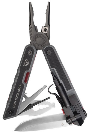 [813119012136] Real Avid AVGTMAX Gun Tool Max Black 3.25" 440 Stainless Steel Plain G10 Black Handle