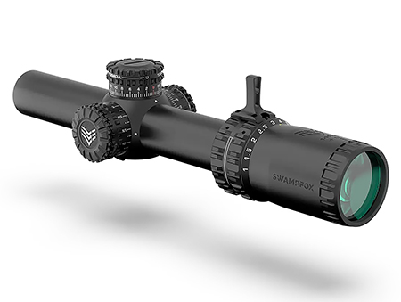 [889157001142] Swampfox Optics ARH11024B Arrowhead  Black 1-10x 24mm 30mm Tube Guerrilla Dot BDC Reticle