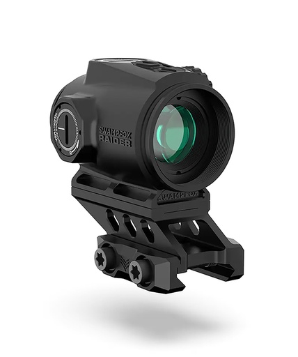 [889157002712] Swampfox Optics RMPS120G6 Raider Micro Prism Black 1x 20mm Tube 6 MOA Green Dot Reticle Green Laser