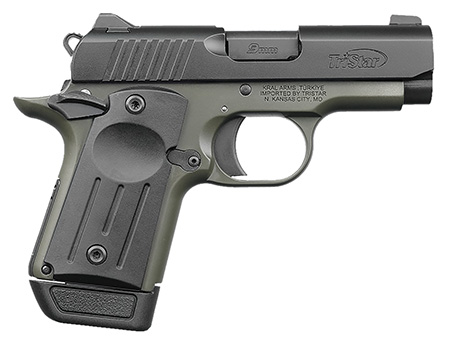 [713780857145] TriStar 85714 Protege X  Sub-Compact Frame 9mm Luger 7+1 3.20" Black Steel Barrel, Black Cerakote Serrated Steel Slide, OD Green Cerakote Frame, Black Polymer Grip