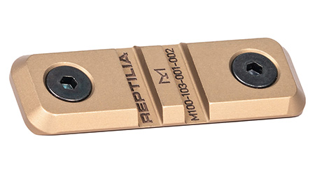 [850053448478] Reptilia LLC 100280 Low Profile M-Lok Rail Mount FDE 7075-T6 Aluminum