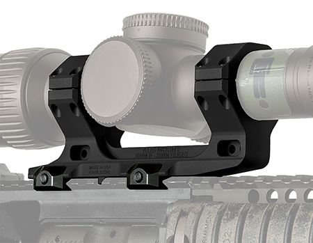 [850022282133] Reptilia LLC 100116 AUS Optic Mount Black 7075-T6 Aluminum 30mm Tube Mil-Spec 1913 Picatinny Rail Mount