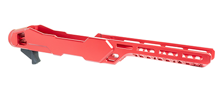 [816397029346] Timber Creek Outdoors ERC1022R Enforcer Rifle Chassis Red Aluminum Fits Ruger 10/22 Compatible w/ MSR Buffer Tubes