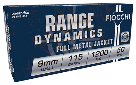 [762344001623] Fiocchi 9AP Range Dynamics  9mmLuger 115gr Full Metal Jacket 50 Per Box/20 Case