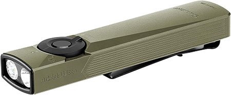 [6977261690070] Olightstore Usa Inc ARKFELDULTRACLASS3R Arkflex EDC Flashlight Olive Aluminum White Light LED 1400 Lumens 103 Meters Beam Distance