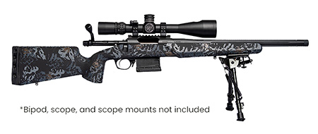 [850044680634] Horizon Firearms RF018S221814T17 Vandal Dark 2 22 Creedmoor 18" Black Fluted Threaded Barrel, Picatinny Rail Receiver, Arca Rail Forend, Textured Iota Carbon Fiber Stock