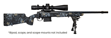 [850044680467] Horizon Firearms RF017S221814T19 Vandal Prime 22 Creedmoor 18" Black Spiral Fluted Threaded Barrel, Drilled  &  Tapped Receiver, Textured Iota EKO Carbon Fiber Stock