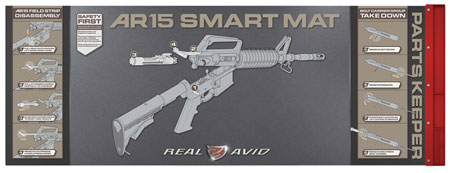 [813119011955] Real Avid AVAR15SM AR-15 Smart Mat Black/Red 43" x 16" AR-15 Diagram Illustration