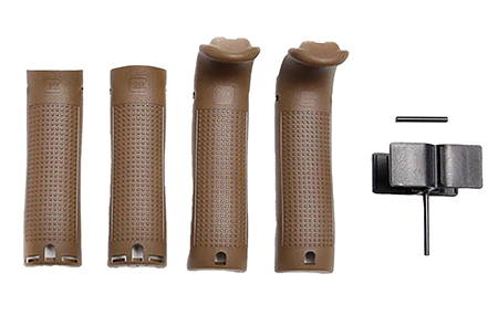 [764503042256] Glock 30867  Backstrap/Beavertail Set Compatible w/ Glock 17/22/34/35 Dark Earth Polymer