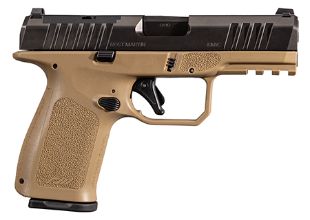 [860011577379] Rost Martin RM1CFDEOSP10CA RM1C *CA Compliant 9mm Luger 10+1 4" Black Steel Barrel, Black Tenifer Optic Ready/Serrated Steel Slide, Flat Dark Earth Polymer Frame w/Picatinny Rail, Textured Grip