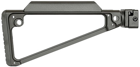 [812102035220] Midwest Industries MITRISF Triangle Side Folding Stock Black 6061 Aluminum