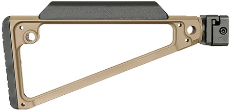 [812102035336] Midwest Industries MITRISFFDE Triangle Side Folding Stock Flat Dark Earth 6061 Aluminum