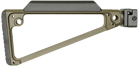 [812102035343] Midwest Industries MITRISFODG Triangle Side Folding Stock ODG 6061 Aluminum