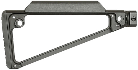 [812102035251] Midwest Industries MITRIF Triangle Fixed Stock Black 6061 Aluminum