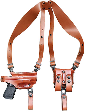 [810102216908] 1791 Gunleather NSS2.4CBRHR  Optic Ready Shoulder Horizontal Brown Fits Sig P320 Right Hand