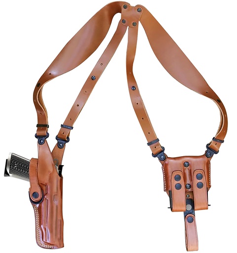[810102216922] 1791 Gunleather NSS2.1CBRVR  Optic Ready Shoulder Vertical Brown Fits Glock 17 Right Hand