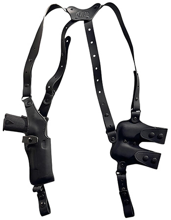 [810102217004] 1791 Gunleather NSS1SBLVR  Optic Ready Shoulder Vertical Black Fits 1911 Right Hand