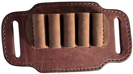[810102217028] 1791 Gunleather HNTABS12BRWA Ammo Belt Slide Brown Leather 12 Gauge