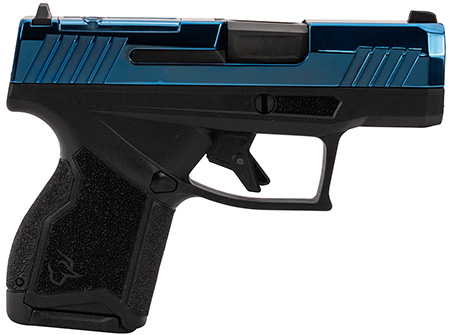 [725327943082] Taurus 1-GX4M931-B GX4  Micro-Compact Frame 9mm Luger 13+1 3.06" Satin Black DLC Stainless Steel Barrel, Blue PVD Serrated Alloy Steel Slide, Matte Black Stainless Steel Frame, Textured Grip