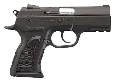 [8051770131359] Tanfoglio TFCOMPACTF9 Force Plus Compact Frame 9mm Luger 13+1 3.60" Stainless Barrel, Black Steel Serrated Slide, Black Polymer Frame w/Picatinny Rail, Black Polymer Grip
