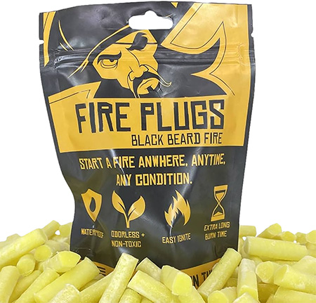 [860006832490] Black Beard Fire Starters PLUG Fire Plug  50 Fire Plugs