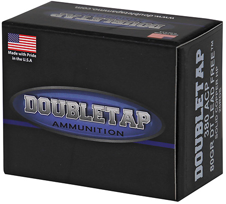 [091037282002] DoubleTap Ammunition 380A80X Defense Tac- XP 380ACP 80gr DT Lead Free 20 Per Box/50 Case