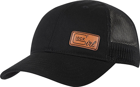 [707331434213] Glock AP96239 Ponytail Hat  Black Leather Glock Girl Patch
