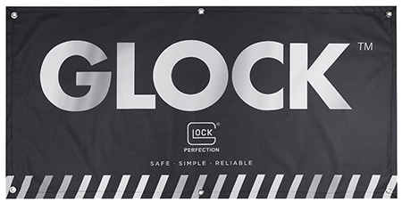 [764503062476] Glock AD02044 Fabric Banner  Black 4' x 2'