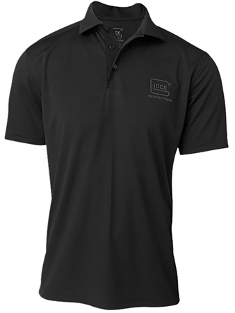 [764503058325] Glock AP96211 Glock Perfection Polo  Black Polyester Mesh Short Sleeve Small