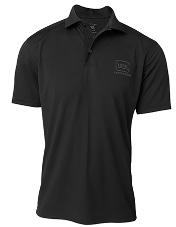 [764503058363] Glock AP96215 Glock Perfection Polo  Black Polyester Mesh Short Sleeve 2XL