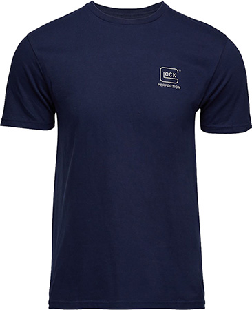 [764503057885] Glock AP96195 Glock Strong Tee  Navy Ringspun Cotton Short Sleeve Large