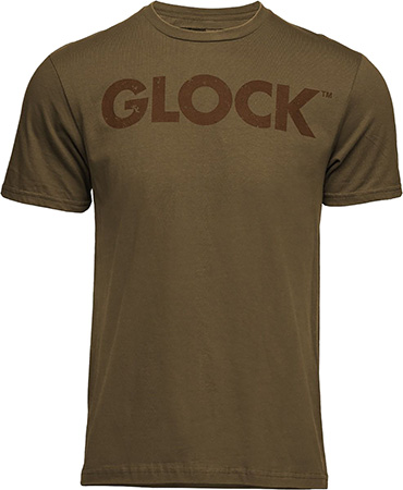 [764503057939] Glock AP96201 Caliber  Coyote Tan Ringspun Cotton Short Sleeve Medium