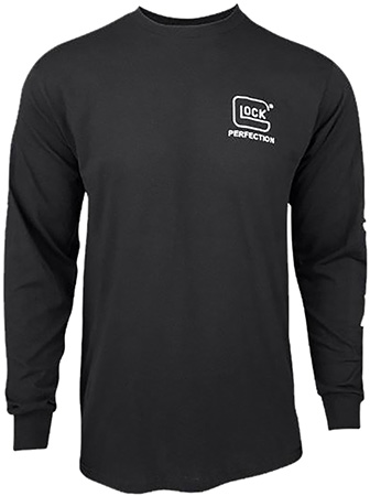 [764503056550] Glock AP96098 Perfection Long Sleeve Tee Black Pre-Shrunk Cotton Long Sleeve Small