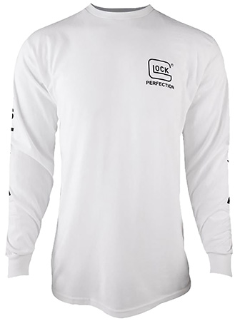 [764503056529] Glock AP96095 Perfection Long Sleeve Tee White Pre-Shrunk Cotton Long Sleeve XL
