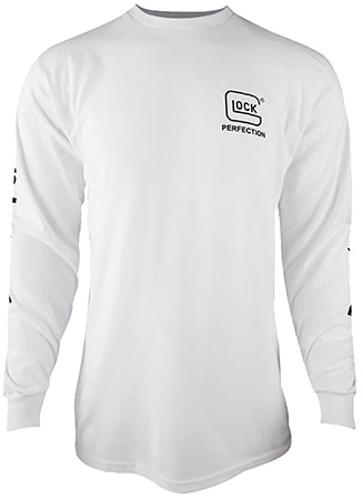 [764503056536] Glock AP96096 Perfection Long Sleeve Tee White Pre-Shrunk Cotton Long Sleeve 2XL