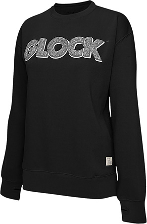 [764503059728] Glock AP96256 Crewneck Raglan Fleece Black Cotton/Polyester Long Sleeve Medium