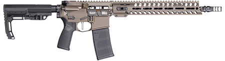 [847313020475] Patriot Ordnance Factory 02047 Minuteman  5.56 NATO 30+1 13.75" Black Nitride Patriot Brown Cerakote Aluminum Receiver Picatinny Rail